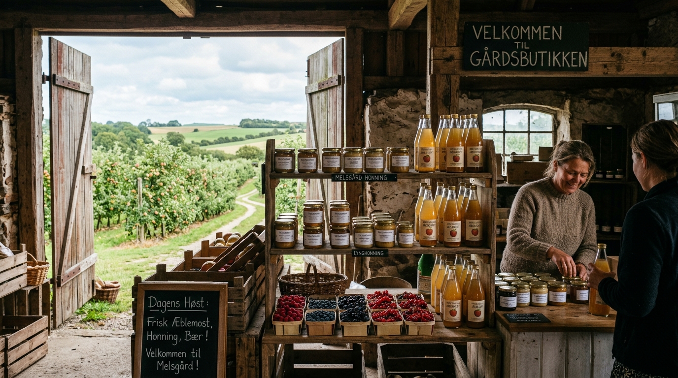 Authentic organic orchard and local farm shop on Djursland