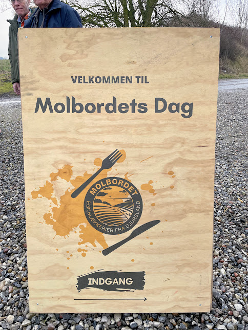 Velkomstskilt til Molbordets Dag på Møllerup Gods